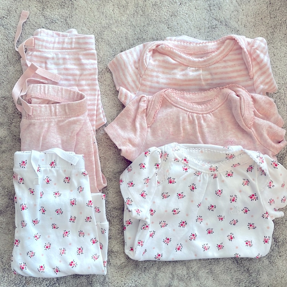 Gap Baby 100% Organic Cotton First Favorite Bodysuit & Pull-On Pants Sets